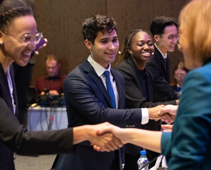 Noah George at a networking event