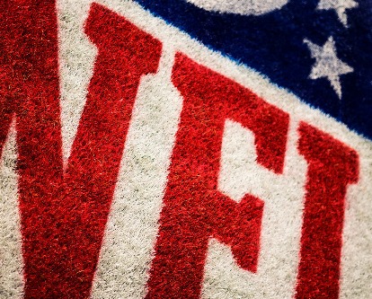 Color photograph of the NFL logo painted on grass.