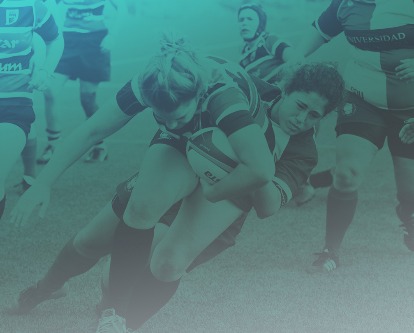 A women's rugby match.