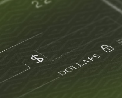 Color image of a blank check.
