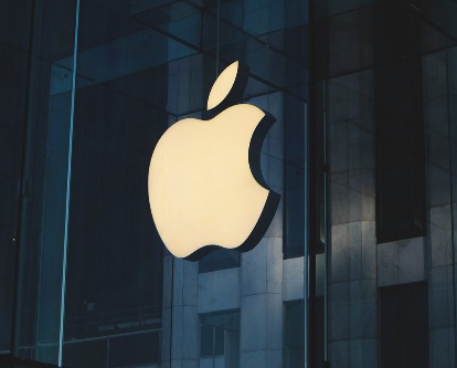 Outside an Apple store.