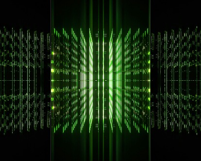 An abstract representation of quantum computing.