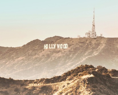 The Hollywood sign.