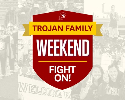 Trojan Family Weekend graphic