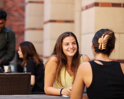 Students working together on campus