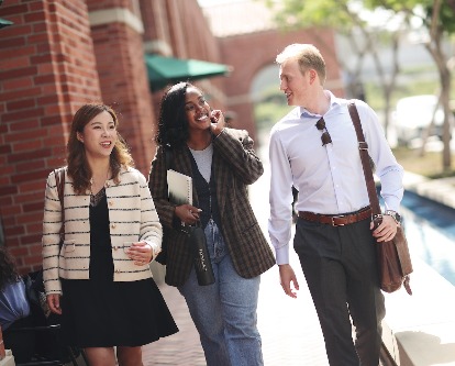 USC grad students walk to class