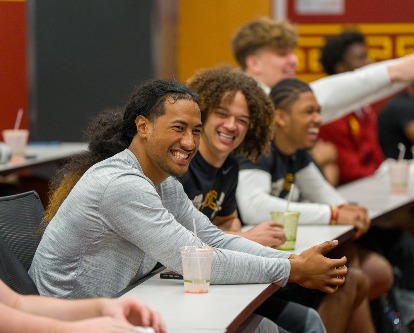 football student-athletes at the financial wellness workshop