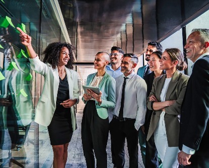 Diverseoffice dwelling in a brainstorm.